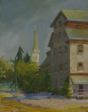 Steeple in the Mills Shadow