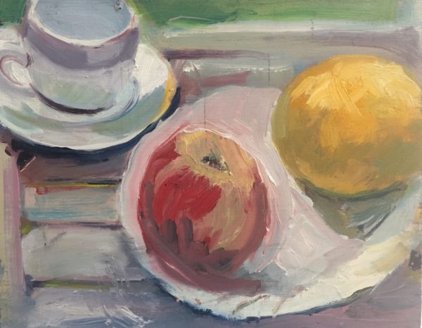 Fruit with Cup and Saucer in the Sun