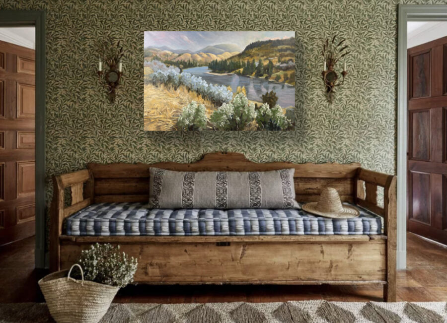 Empty Canoe in Room